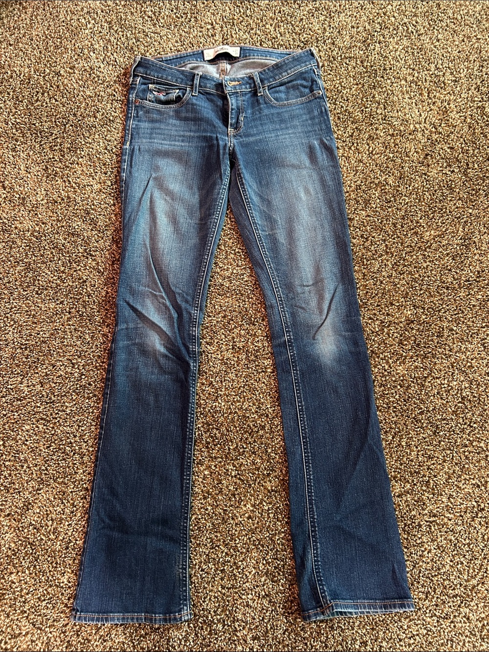 Hollister Women's Dark Blue Flare Jeans